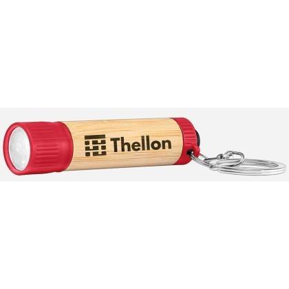 Bamboo LED Torch with Keyring (25925)