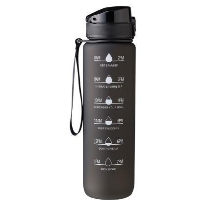 RPET bottle with time markings (1000ml) (25337)