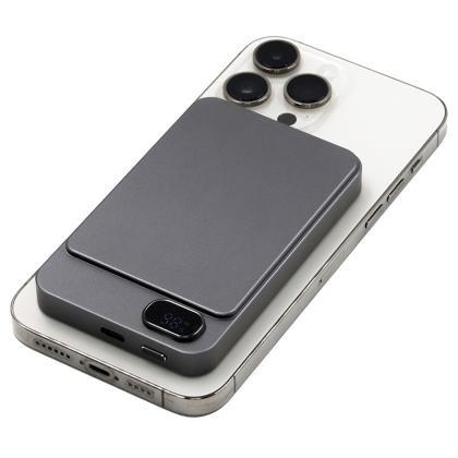 BrandCharger recycled stainless steel wireless power bank. (5000 mAh) (25559)