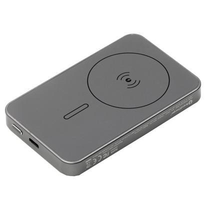 BrandCharger recycled stainless steel wireless power bank. (5000 mAh) (25559)