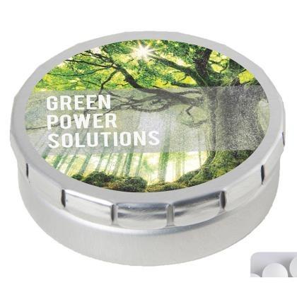 Round click tin with dextrose mints (25836)