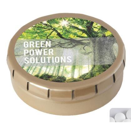 Round click tin with dextrose mints (25836)