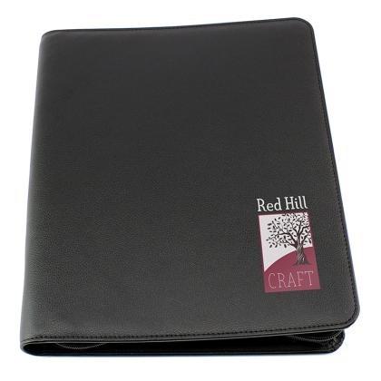ECO a4 zipped conference portfolio with gusseted pocket for small laptop or tablet in COMO rPET (25591)