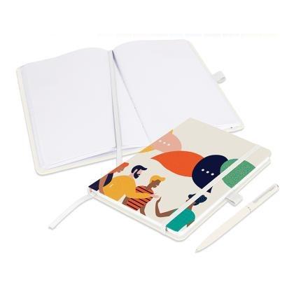 A5 Notes London - FSC&reg; Blanco Notebook & Pen Set (25272)