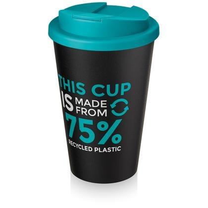 Americano® Eco 350 ml recycled tumbler with spill-proof lid (25292)