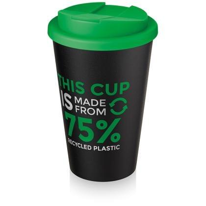 Americano® Eco 350 ml recycled tumbler with spill-proof lid (25292)