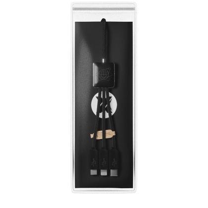 SCX.design C45 5-in-1 rPET charging cable with data transfer (25534)