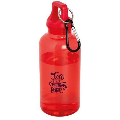 Oregon 400 ml RCS certified recycled plastic water bottle with carabiner (25330)