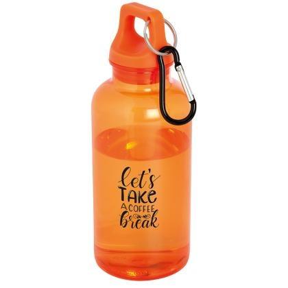 Oregon 400 ml RCS certified recycled plastic water bottle with carabiner (25330)