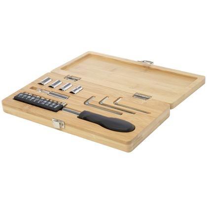 Bamboo and recycled plastic tool set (25932)
