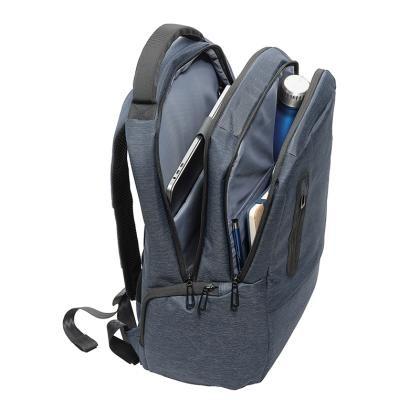 RE-BOSTON. 2Tone recycled nylon waterproof laptop backpack with 210D recycled polyester compartment (25620)