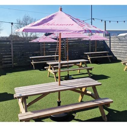 2m Round Wooden Parasol (25871)