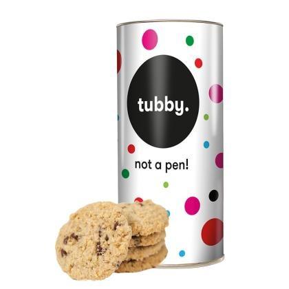 Chocolate Chip Oatie Flip Biscuits in a personalised tubby tube 200g (25847)