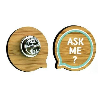 Bamboo Clutch Pin Badge  (25744)