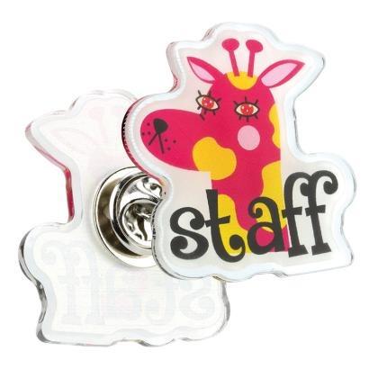 Acrylic Clutch Pin Badges (25746)