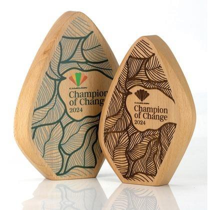 NEW Real Wood Faceted Award (25739)