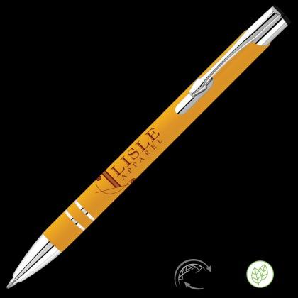 Electra GRS Recycled Soft Feel Metal Ballpoint Pen - Yellow