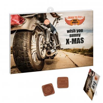 Advent Calendar with 1 &ndash; 24 customised chocolate shapes