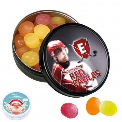 Black Or White Tin with Kalfany Fruit Candies, 60g