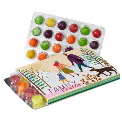 Promo Slipcase for World's Smallest (Advent) Calendar with Pulmoll Pastilles or SKITTLES&reg;