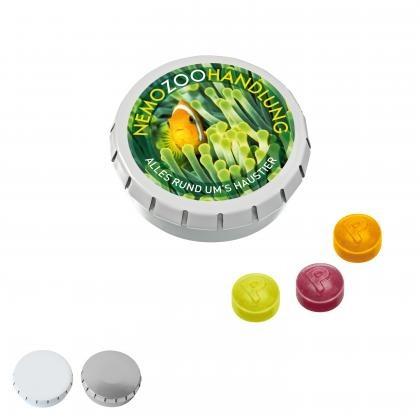 SUPER MINI CLICK CLACK Tin with Pulmoll Pastilles, 22g