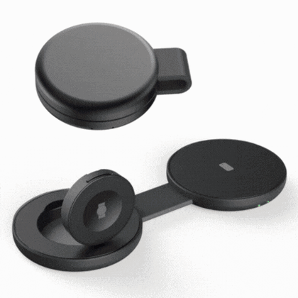 Noir Clam folding wireless charging station