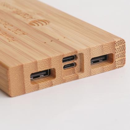 10000mAh Bamboo Wireless Power Bank