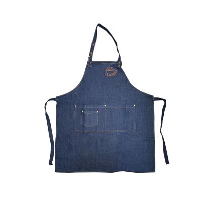 Poly-Cotton Denim Full Bib Apron With Neck Strap