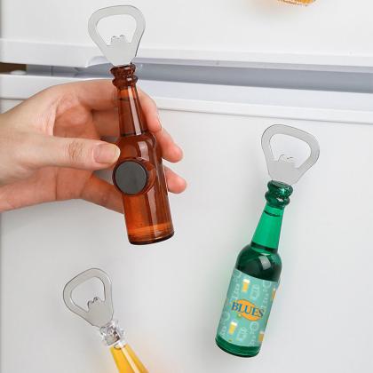 Bottle Shaped Opener with Fridge Magnet