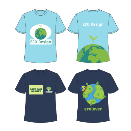 Unisex Adults RPET Sublimated Round-collar Tee Shirt