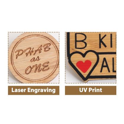 Custom Shaped Bamboo Pin