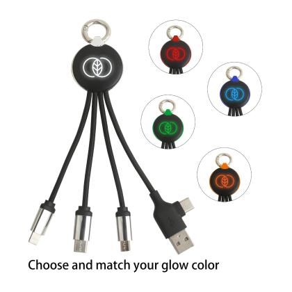 Round Shaped Light Up Multi Charging Cable