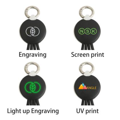 Round Shaped Light Up Multi Charging Cable