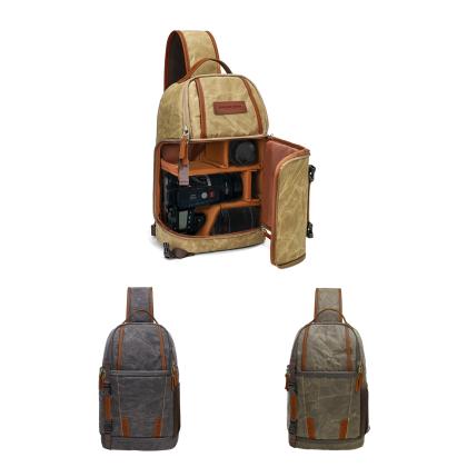 Waxed Canvas Camera Sling Bag