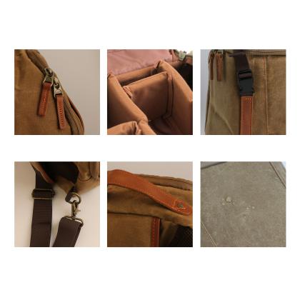 Waxed Canvas Camera Sling Bag