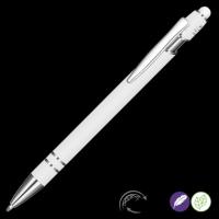 Astra-I Soft Feel GRS Recycled Metal Ballpoint Pen - White