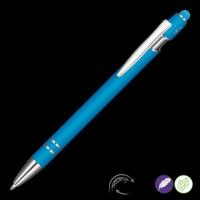 Astra-I Soft Feel GRS Recycled Metal Ballpoint Pen - Cyan