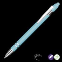 Astra-I Soft Feel GRS Recycled Metal Ballpoint Pen - Light Blue