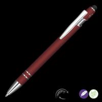 Astra-I Soft Feel GRS Recycled Metal Ballpoint Pen - Burgundy