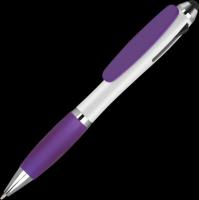 Contour Tricolour Ballpoint Pen with Stylus - Purple