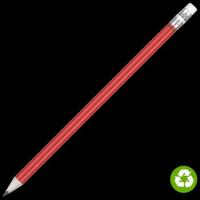 Recycled Paper Pencil with White Eraser - Red
