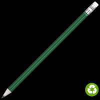 Recycled Paper Pencil with White Eraser - Green