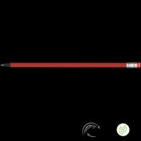 Supersaver GRS Recycled Pencil with Eraser - Red - Black with Eraser