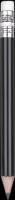 Mini Wooden Pencil with Eraser - Black