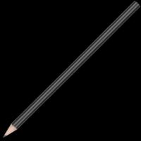 Standard Wooden Pencil with No Eraser - Black