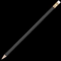Wooden Oro Pencil with White Eraser - Black Unsharpened