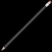Certified Sustainably Sourced Wooden Pencil with Pink Eraser - Black