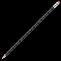 Standard Wooden Pencil with Pink Eraser - Black Unsharpened