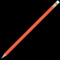 Wooden Oro Pencil with White Eraser - Orange Unsharpened