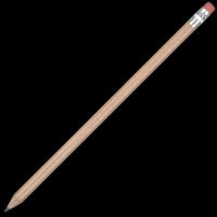Certified Sustainably Sourced Wooden Pencil with Pink Eraser - Natural